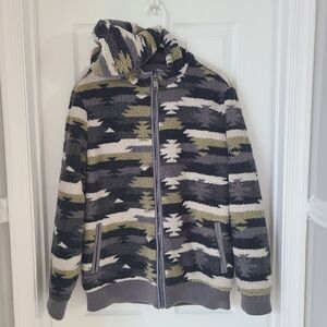 Upwest Reversable Men's Sherpa Jacket - Size Large Camo